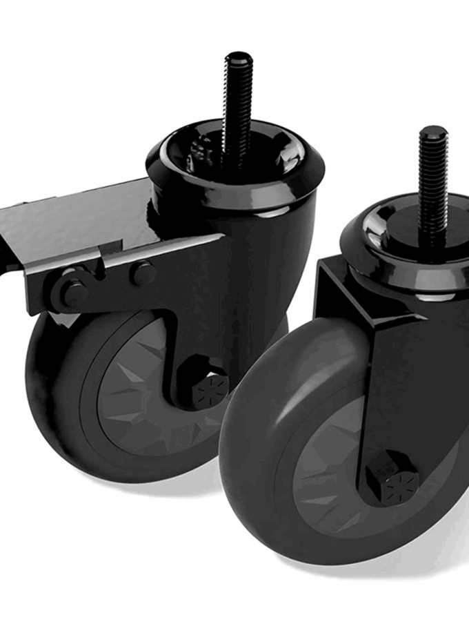4 in Locking Caster Kit - Set of 3 (6 total)