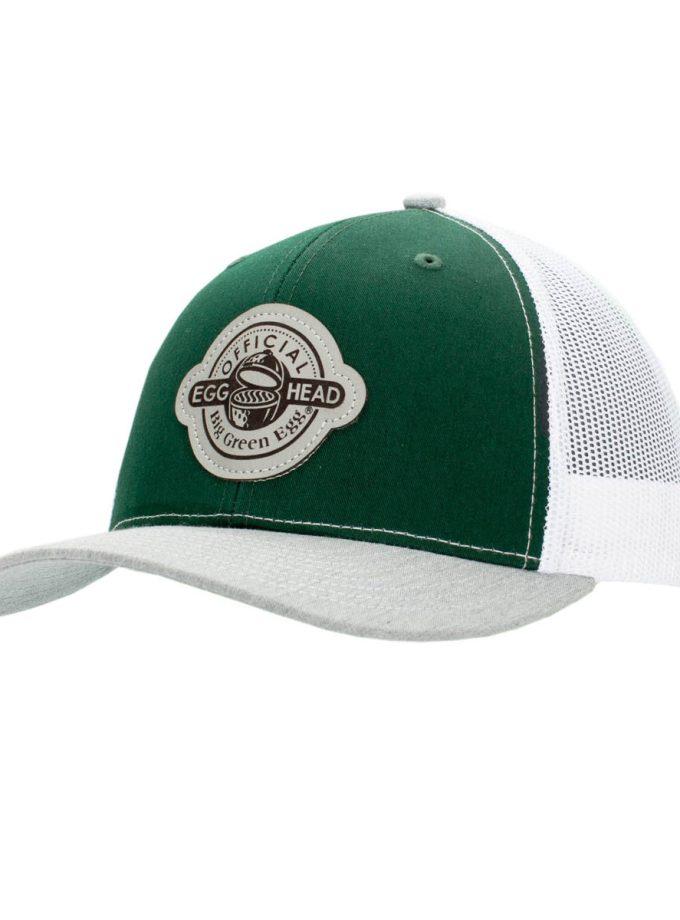 Spruce Green Unstructured Leather Patch Hat