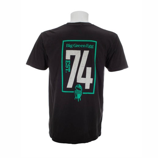 Black Short Sleeve ??74 Message Reverse T-shirt