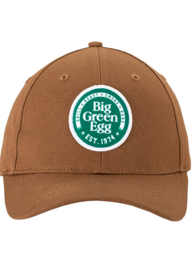 Buck Brown Embroidered Patch Baseball Hat - Grill Roast Smoke Bake