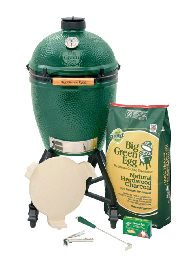 Large Big Green Egg in an intEGGrated Nest+Handler Package