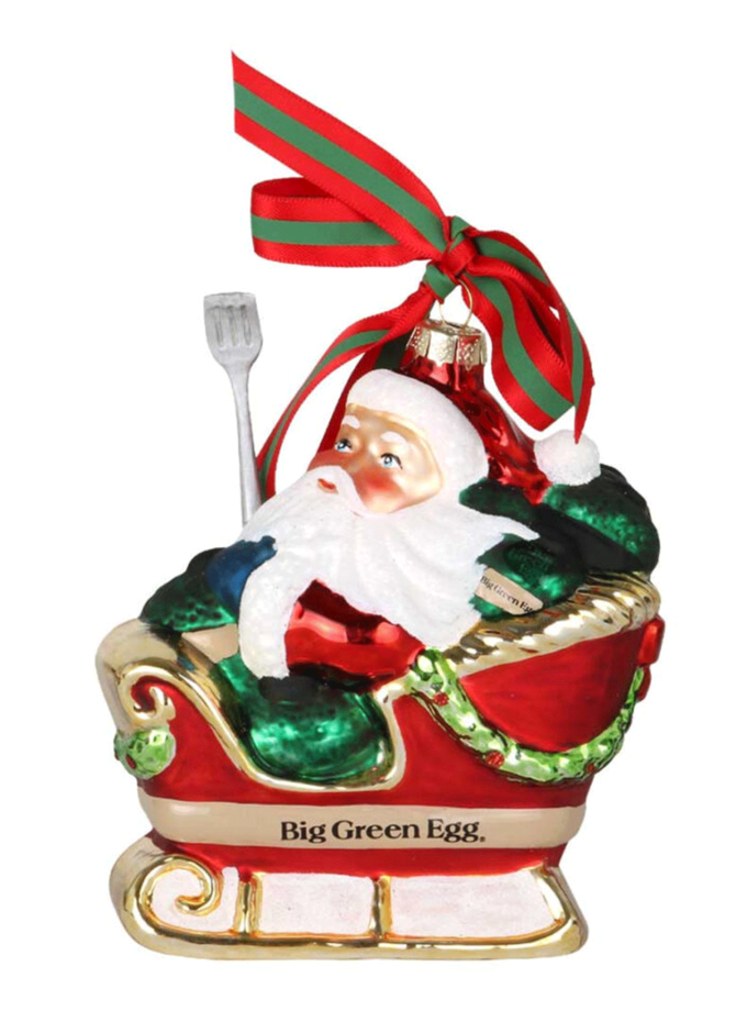 Glass Christmas Ornament Classic Santa