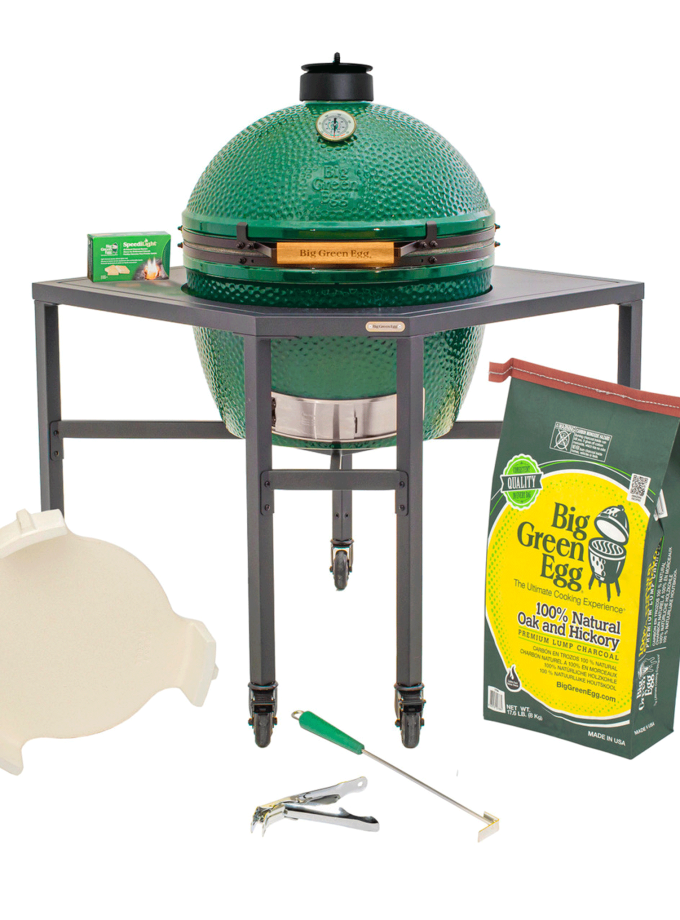 XL Big Green Egg in a Corner Modular Package